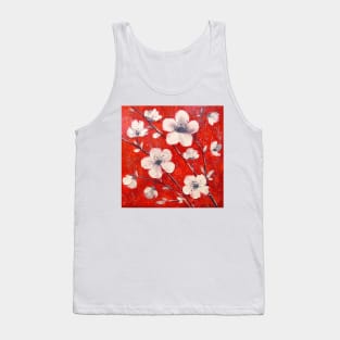 White flowers Tank Top